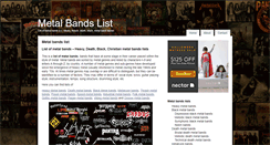 Desktop Screenshot of metalbandslist.com